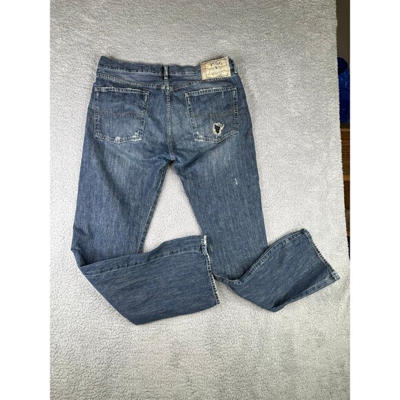 Polo Ralph Lauren bootcut jeans lightly destructed awesome 34x32 - Picture 8 of 10